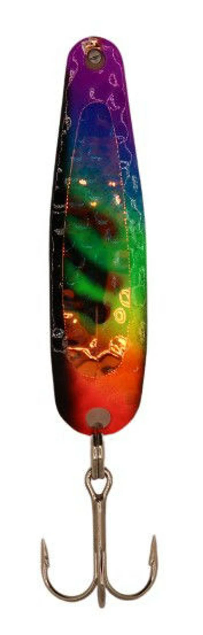 Michigan Stinger Spoons - SCORPION SIZE - XCH193TUV - Copper Hammered - Flo Nascar Trans UV 1 Michigan Stinger Spoons - SCORPION SIZE - XCH193TUV - Copper Hammered - Flo Nascar Trans UV