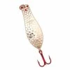Yellow Bird - Premium Doctor Spoon With Red LazerSharp Hooks In (PM401) Hammered Nickel - 4.5" 1 3/16oz