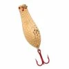 Yellow Bird - Premium Doctor Spoon With Red LazerSharp Hooks In (PM402) Hammered Gold - 4.5" 1 3/16oz