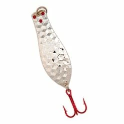 Yellow Bird - Premium Doctor Spoon With Red LazerSharp Hooks In (PM501) Hex Hammered Nickel - 2.5" 3/8oz
