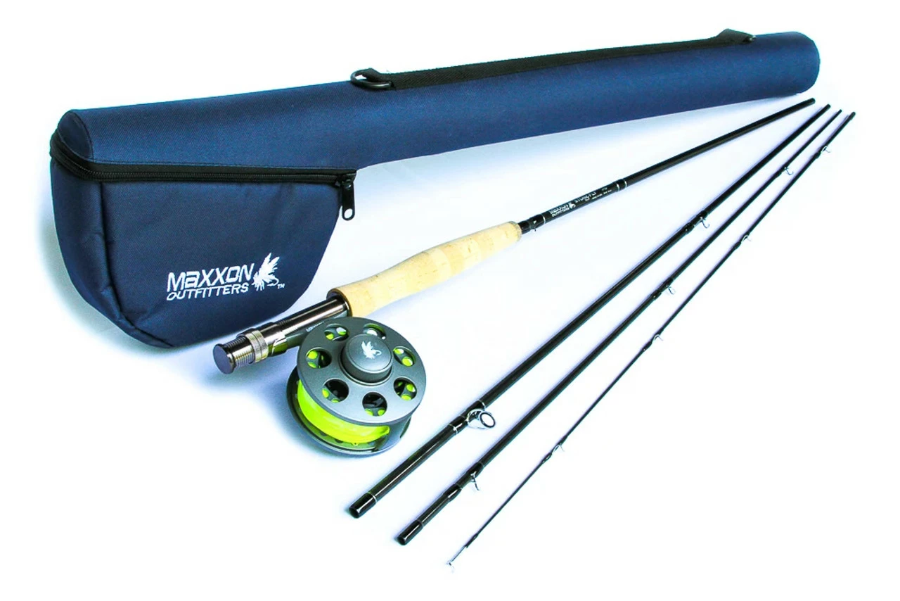 Maxxon Stone Fly - Rod, Reel, Line & Case Combo - 8'6" 4WT 4 PC 1 Maxxon Stone Fly - Rod, Reel, Line & Case Combo - 8'6" 4WT 4 PC